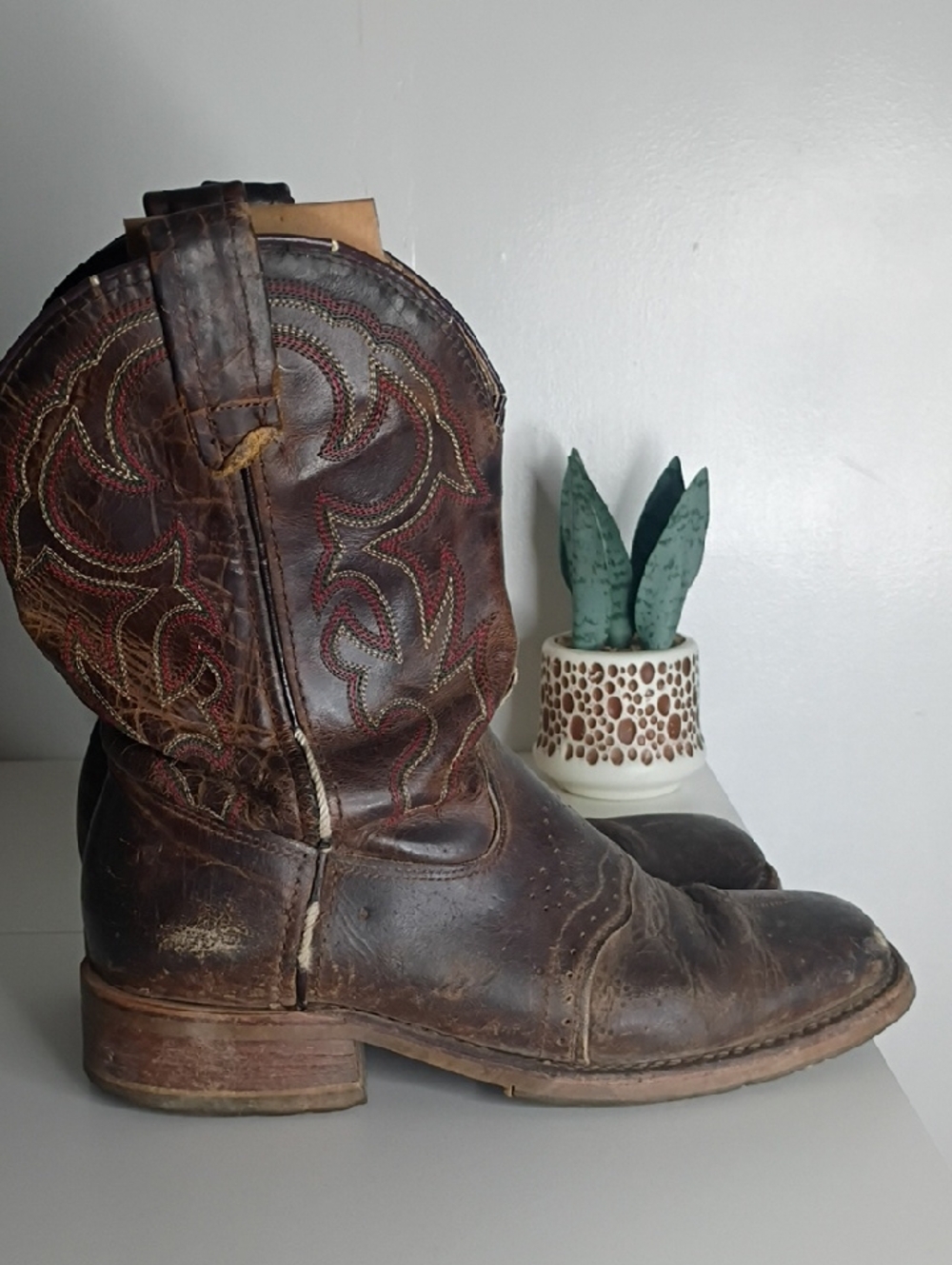 Double H Jase brown leather western boots DH3560 model.  Mens 9 D